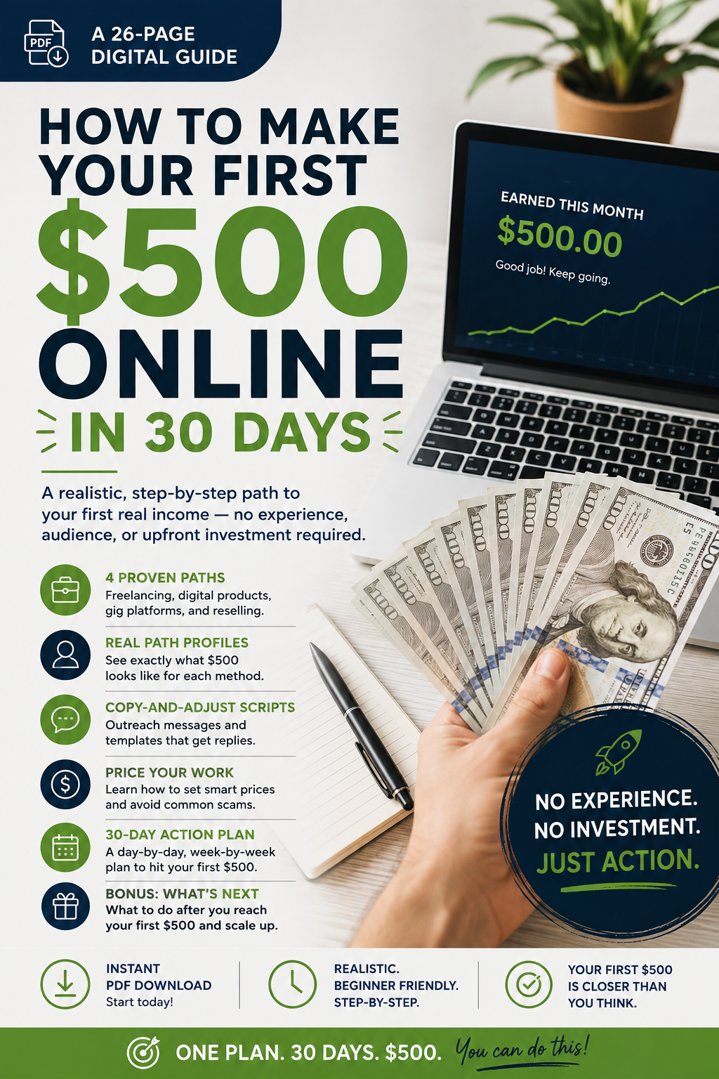 How to Make Your First $500 Online in 30 Days