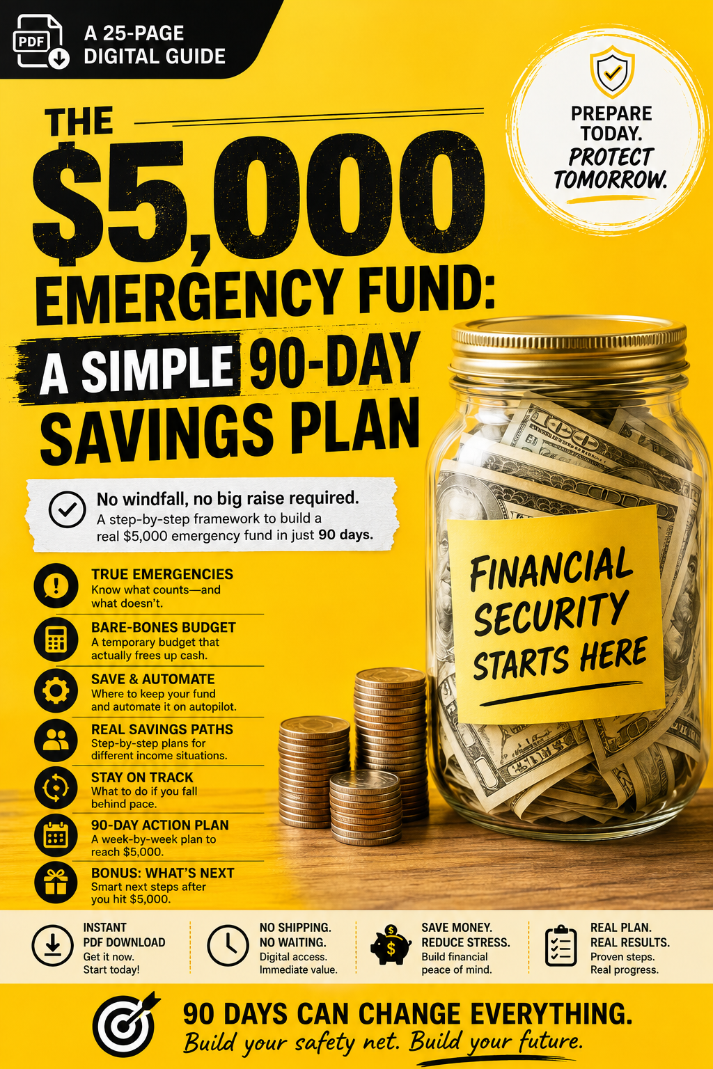 The $5,000 Emergency Fund: A Simple 90-Day Savings Plan