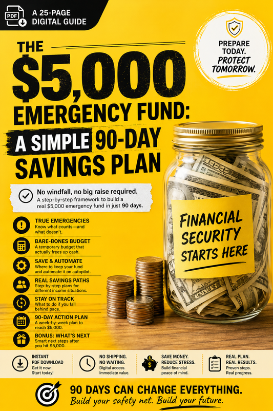 The $5,000 Emergency Fund: A Simple 90-Day Savings Plan
