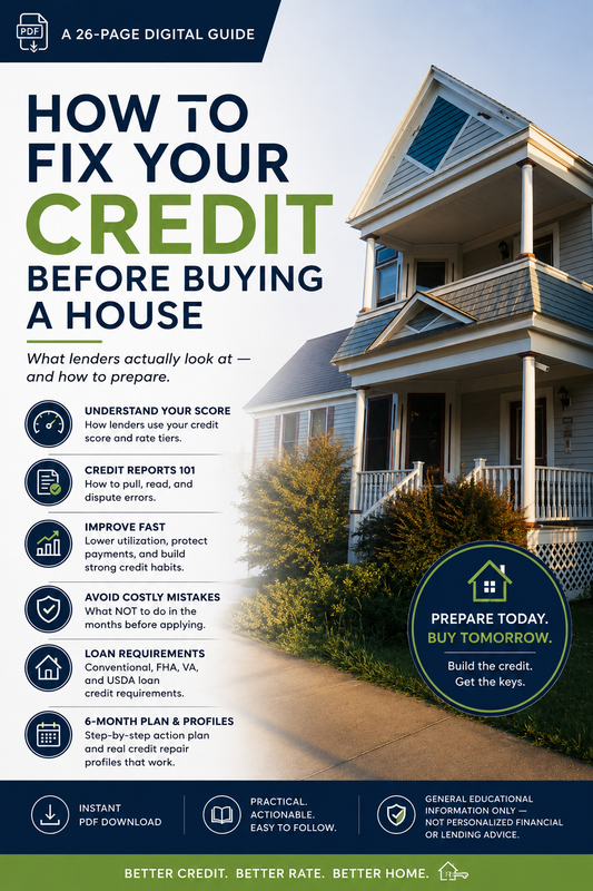 How to Fix Your Credit Before Buying a House